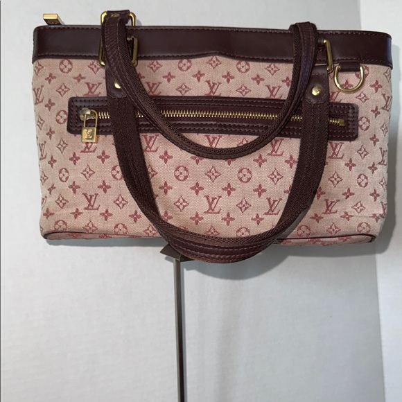 Louis Vuitton Monogram Brown and Red Mini Lin Shoulder Bag